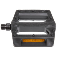 Педали M-Wave Steady K6 5-313181 со светоотражателями, широкие, пластик, черный