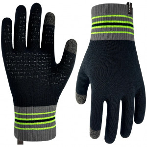 Водонепроницаемые перчатки DexShell Ultra Thin Running Gloves черные/серые/зеленые 