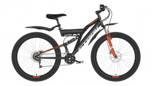 Велосипед Stark Jumper 27.1 FS D чёрный/оранжевый Рама: 16&quot; (2022) 