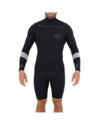 Гидрокостюм мужской короткий длинный рукав Jetpilot X1 GBS 2/2mm L/S Springsuit Grey Heather_O 2003604 (2020)