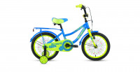 Велосипед Forward FUNKY 16 голубой\ярко-зеленый (2021) 