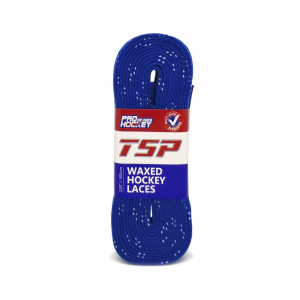 Хоккейные шнурки с пропиткой TSP Waxed Hockey Laces Royal 