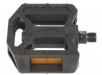 Педали Multibrand Steady K5 5-313311 BMX, со светоотражателями, широкие, пластик, черный