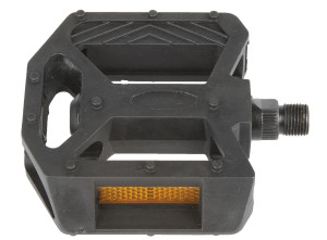 Педали Multibrand Steady K5 5-313311 BMX, со светоотражателями, широкие, пластик, черный 