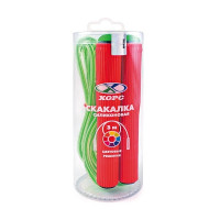 Скакалка Хорс силиконовая на подшипниках зеленая/красная