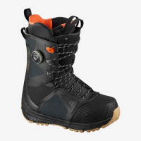 Ботинки для сноуборда Salomon Lo Fi rip stop black/black/red orange (2021)