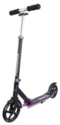 Самокат Hudora Big Wheel Bold 205 чёрно-фиолетовый
