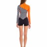 Гидрокостюм Glide Soul короткий SPRING SUIT ZIP 2mm WITH SHORTS FRONT Stripes Print/Black/Peach - Гидрокостюм Glide Soul короткий SPRING SUIT ZIP 2mm WITH SHORTS FRONT Stripes Print/Black/Peach