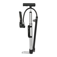 Насос Giyo GM-821 6-190202 с манометром, с подножкой, серебристый