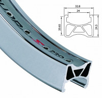 Обод Stels 20" Supra E(Sigma) Alexrims 48H двойной усиленный, алюминиевый, серебристый