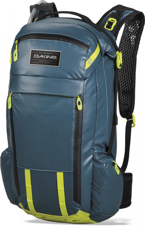 Велорюкзак Dakine Seeker Protector 15L Moroccan / Sulphur (с защитой спины) (синий с желтой отделкой) 