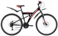 Велосипед Black One Flash FS 27.5 D чёрный/красный/белый (2021)