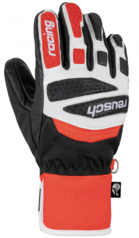 Перчатки горнолыжные Reusch Worldcup Warrior Prime R-Tex XT Junior black/white/fluo red