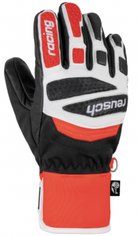 Перчатки горнолыжные Reusch Worldcup Warrior Prime R-Tex XT Junior black/white/fluo red (2022)