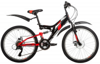 Велосипед FOXX FREELANDER 24" черный, размер 14" (2022)