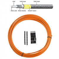 Троса рубашка JAGWIRE PRO KEB-SL 5мм 10м. Несжимаемая, усиленная кевларом, со смазкой, оранжевый