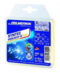 Синт. гоночная мазь с высоким содержанием фтора Holmenkol Syntec WorldCup HF WET 2x35g (24552)