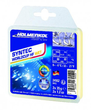 Синт. гоночная мазь с высоким содержанием фтора Holmenkol Syntec WorldCup HF WET 2x35g (24552) 