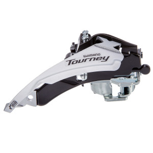 Перек-ль передний Shimano, FD-TY500-TS6, TOURNEY, нижн. хомут, DUAL-PULL, FOR REAR 6/7-SPEED, BAND TYPE 