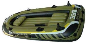 Надувная лодка Jilong Fishman 350 Set с веслами, темно-зеленая 