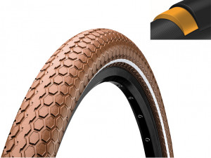 Покрышка Continental RIDE Cruiser 26 x 2.2 (55-559) коричневая со светоотражающей полосой 