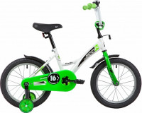 Велосипед Novatrack Strike 16" белый-зеленый (2020)