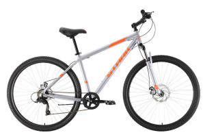Велосипед Stark Respect 29.1 D Microshift серый/оранжевый (2021) 