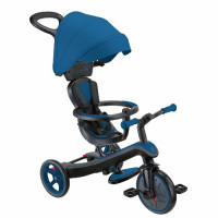 Трехколесный велосипед-беговел Globber Explorer Trike 4 in 1 New синий