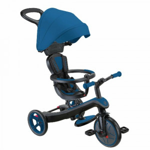 Трехколесный велосипед-беговел Globber Explorer Trike 4 in 1 New синий 