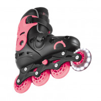 Коньки роликовые Globber Go Skates Lights розовый/черный