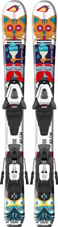 Горные лыжи с креплениями Salomon E S/MAX Jr XS + крепления C5 GW J (2020)