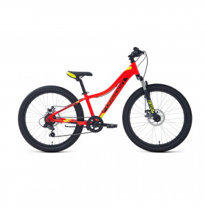 Велосипед Forward Twister 24 2.0 disc FR красный/ярко-зеленый рама: 12&quot; (2023) 