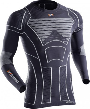 Термофутболка X-Bionic Moto Energizer Summerlight Man Long Sleeves Round Neck charcoal/pearl grey 