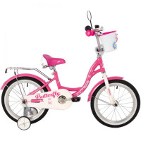 Велосипед Novatrack Butterfly 16" розовый рама: 10.5" (2023)