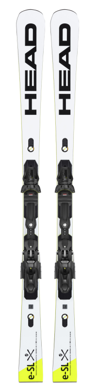 Горные лыжи Head WC Rebels e-SL EVO 14 white-black + крепление FREEFLEX 14 GW BRAKE 85 [D] (2023)