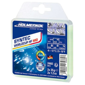 Синт. гоночная мазь с высоким содержанием фтора Holmenkol Syntec WorldCup HF Mid 2x35g (24662) 