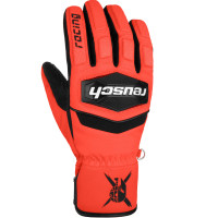 Перчатки горнолыжные Reusch Worldcup Warrior R-Tex Xt Black/Fluo Red