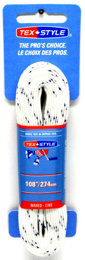 Шнурки для коньков Texstyle Blue Line Waxed WH