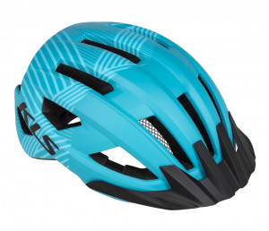 Шлем KLS DAZE, blue S/M 52-55 cm, 14 вент. отверстий, двухкомпонентное литьё, съёмные козырёк и внутренняя вкладка, отражающий стикер сзади 