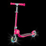 Самокат Globber Flow Foldable Junior Lights розовый - Самокат Globber Flow Foldable Junior Lights розовый