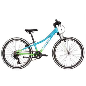 Велосипед Novatrack Katrina 7.V 24&quot; салатовый/голубой рама: 10&quot; (2025) 