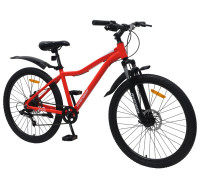 Велосипед Avenger A261D 26" красный неон/белый рама: 15" (2026)