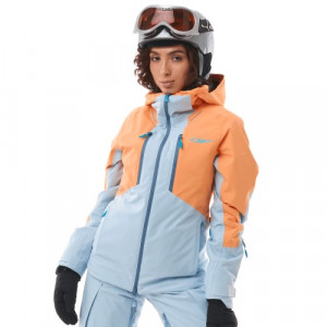 Куртка горнолыжная утепленная Dragonfly Gravity Woman mock orange/light blue 