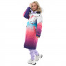 Плащ зимний Dragonfly Race Coat Winter Sunset Woman coral - blue - Плащ зимний Dragonfly Race Coat Winter Sunset Woman coral - blue