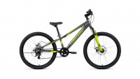 Велосипед Forward Rise 24 2.0 disc серый/зеленый (2020)