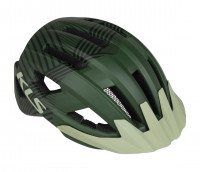 Шлем KLS DAZE, military green L/XL 58-61 cm, 14 вент. отверстий, двухкомпонентное литьё, съёмные козырёк и внутренняя вкладка, отражающий стикер сзади