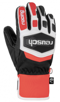 Перчатки горнолыжные Reusch Worldcup Warrior R-Tex XT Junior black/white/fluo red (2022)