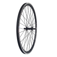 Колесо Veloolimp 27,5" переднее,Full Black,обод двойной алюм. б/пист. чёрный, алюм. втулка,пром.,с эксцентриком, чёрная