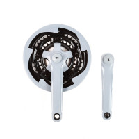 Система M-Wave 00-170122 передняя 7-8скор. сталь черная 28/38/48 170мм с пластиковой серой защитой шатуна и зубьев Система M-Wave 00-170122 передняя 7-8скор. сталь черная 28/38/48 170мм с пластиковой серой защитой шатуна и зубьев