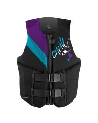 Спасательный жилет неопреновый женский O'Neill WMS REACTOR 3 CE VEST BLK/TURQ/UV (T73)